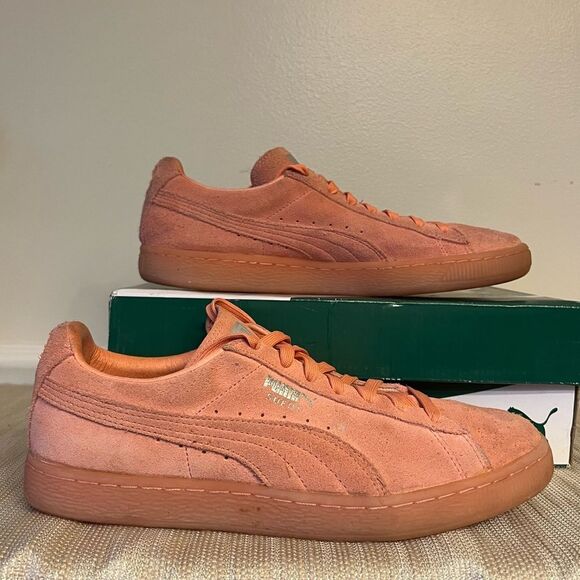 PUMA Suede Classics Salmon Color Suede Classic Mono (desert flower) Sz 8 women - Picture 3 of 13